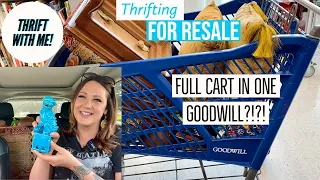 I FILLED MY GOODWILL CART! | 1 stop is all it took | Goodwill Thrift Haul | Thrifting for Resell