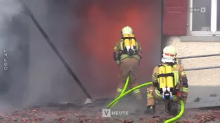 Einsatz der Feuerwehr Höchst - Haus in Brand 20.02.2018 - Vorarlberg Heute