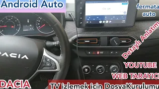 #dacia Andoid Auto & Fermata Auto Üzerinden TV izlemek için Dosya kurulumu(tr.m3u)YouTube&mp4 izleme