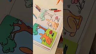 Kids Coloring Book with Colored Pencils Stabilo - Kindermalbuch mit Farbstiften Stabilo