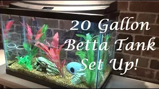 Setting Up My Betta Tank! | Topfin 20 Gallon Aquarium Kit