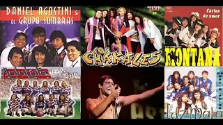 Cumbia retro Los 90 Enganchado Grupo Sombras con Daniel Agostini Rodrigo Montana Los Chakales etc