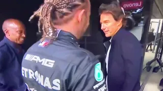 Lewis Hamilton Meets Tom Cruise at British Grand Prix 2022