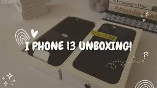 🌻iPhone 13 Mindnight Black🖤  (128 GB) aesthetic unboxing & accessories