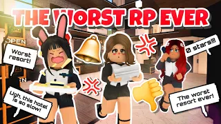 50 People in a Bloxburg Hotel Challenge!! **WORST EXPERIENCE EVER** | Bloxburg Challenges