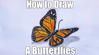 How to Draw Butterfly Easy | Monarch butterfly drawing and coloring | Art Tutorial | Art with artist