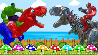 Dinosaur Fighting Spiderman T-Rex vs Dinosaur Superman Godzilla x Kong JURASSIC WORLD 4: EXTINCTION