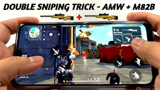 How To Use Double Sniper On Mobile [ AWM + M82B ] 😈 Like PC Players | New Trick Free Fire |