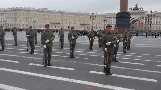 Фрагмент репетиции парада Победы. Санкт-Петербург 2024