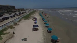 Galveston Beach. Texas. USA. July 8, 2018 (video+music)