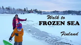 Snowfall Walk in Helsinki  Finland❄️🌨☃️ | 4K Walk to Frozen Sea Finland |  | Finland travel  |