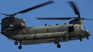 RAF Chinook Helicopter Low Level Air Show Display RAF Fairford  - RIAT 2022  [4k]