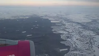 Снижение и заход на посадку в аэропорту Харьков.