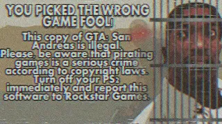 (2005) GTA San Andreas PS2 Anti Piracy Screen
