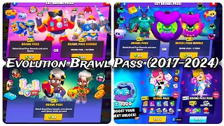 All Brawl Pass Season 1 - 25 | Brawl Stars Evolution Of Brawl Pass #brawlstars