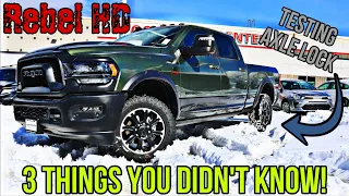 3 Things You Didn't Know About The 2023 RAM 2500 Rebel And Testing The Rear Axle Lock in The Snow!!!