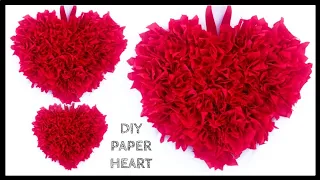 Wall Hanging Craft Ideas|Tissue Paper Puffy Heart|Valentines Day Gift|Paper Craft|Home Decoration
