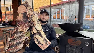 Thin Khinkal with Dried Meat National dish of Dagestan