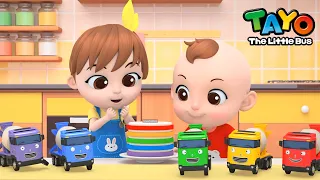 Tayo Colorful concrete mixer song l Concrete Mixer Truck Finger Family l Learn Colors Song for Kids