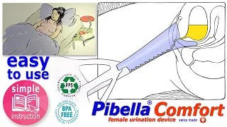 How to use Pibella Comfort Female Urination Device while lying down | Easy Instructional Video