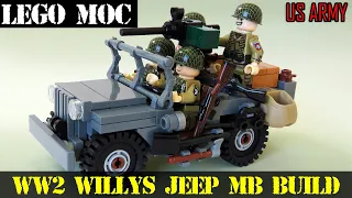 MOC ** LEGO WW2 WILLYS JEEP MB ** Military US Army - Building Instructions