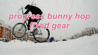 my progress bunny hop in fixed gear