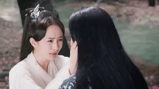 The Prince miraculously came back to life, and the heroine, excited with tears, rushed to see him