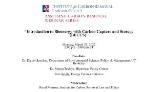 Introduction to Bioenergy with Carbon Capture and Storage (BECCS)