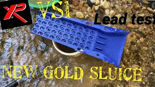 XP vs1 sluice test with lead pellets