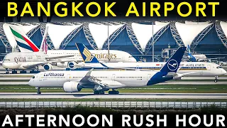 BANGKOK SUVARNABHUMI AIRPORT - Take off & Landing  | Plane Spotting - Afternoon RUSH HOUR