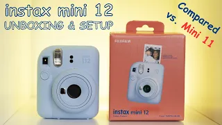 Fujifilm Instax Mini 12 Unboxing Setup & COMPARED to Mini 11