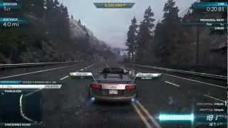 NFS Most Wanted 2012: "Crashdown" 1:54.68 & "Park and Ride" 1:23.96 - Audi R8 GT Spyder Pro Mods