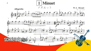 Minuet in D Minor - W. A. Mozart | Allegretto | Violin Sheet Music | Violin Suzuki Book