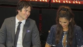 Ian Somerhalder and Nina Dobrev answer Delana Rain Kiss Question at 2014 Paley Fest