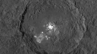 Occator crater on Ceres and the mysterious bright spots