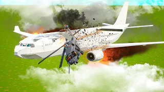 HELICOPTER vs PLANES - Airplane Crash in BRICK RIGS #2