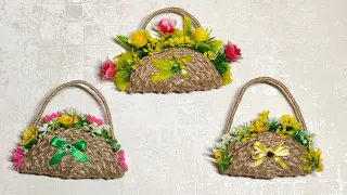 Baskets-magnets made of jute. Simple jute crafts with your own hands.