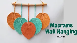 Macrame Feather Wall Hanging | Macrame Wall Hanging Tutorial