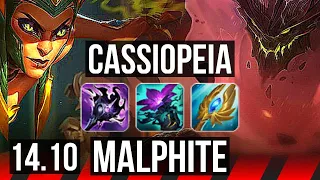 CASSIOPEIA vs MALPHITE (TOP) | Quadra, 13/2/3, Legendary, 500+ games | BR Master | 14.10