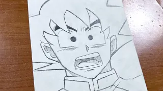 How to draw Goku from Dragonball super || step-by-step