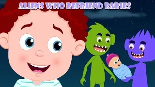 Aliens Who Befriend Babies | Schoolies Cartoons | Nursery Rhymes & Children Songs - Kids Channel