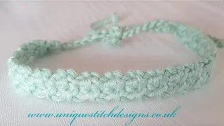 CROCHET CORD BRACELET /FAST AND EASY#crochetheadband#hačkovanie#howto