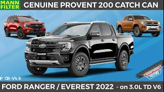 FORD RANGER V6 3.0L TD Provent Catch Can install, Ford Everest, VW Amarok 2023