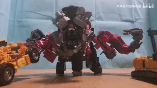 Transformers Stop Motion Animation：SS Devastator combination，the Evolution from G1, copy from movie