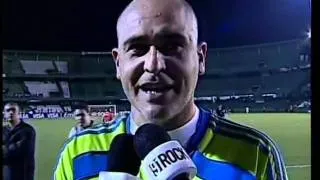 Goleiro Marcos, do Palmeiras, soltando o verbo depois da goleada contra o Coritiba