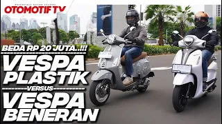 KOMPARASI YAMAHA GRAND FILANO HYBRID CONNECTED vs VESPA PRIMAVERA 150 i-get...!!!! l OTOMOTIF TV