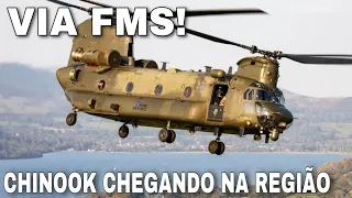 HELICÓPTERO C-47 CHINOOK CHEGANDO NA AMERICA PARA PAÍS  VIZINHO