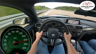 BMW M4 Competition - Top Speed Acceleration 0-280 on Autobahn - FAST