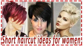 Short haircut💕 ideas for women over 30. Short pixie bob haircut ideas for women.