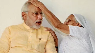PM Narendra Modi Takes Blessings From Mother Hiraba On His 66th Birthday